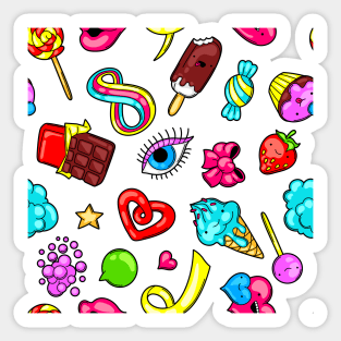 Cute candy fun pattern Sticker